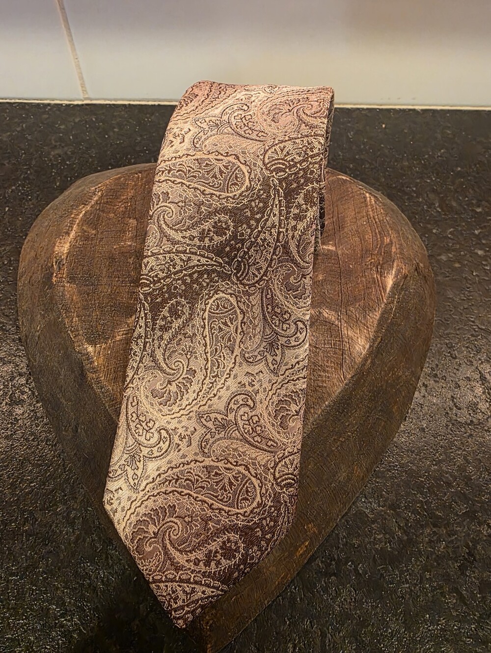 Sims Men's Brown Paisley Patterned Tie